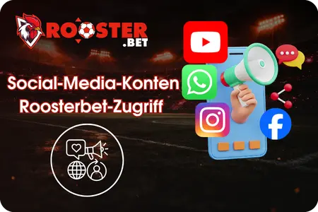 Roosterbet Anmeldung über Google, Facebook und Telegram